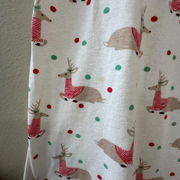 MINI BODEN Reindeer Nightgown 11-12Y 152 Red Holiday Print Christmas Nightie - Picture 4 of 7